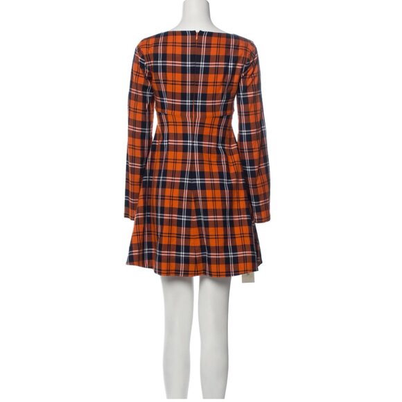 STAUD Plaid Print Mini Dress Size: XS | US 2 Wells - Picture 2 of 3